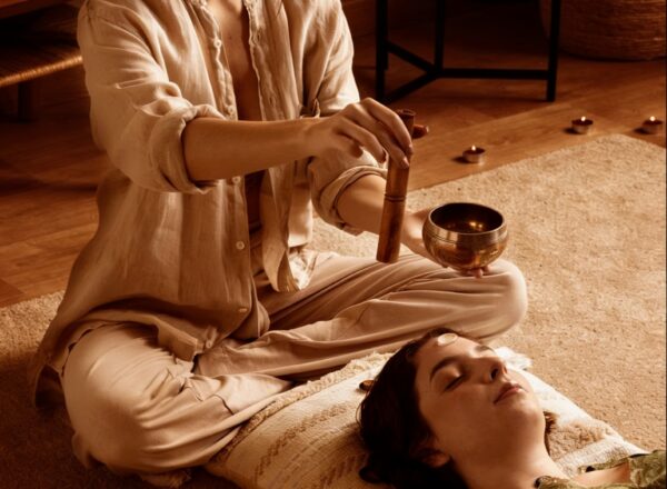 Energy Healing Massage combining chakra alignment and sound healing at a holistic spa in New York